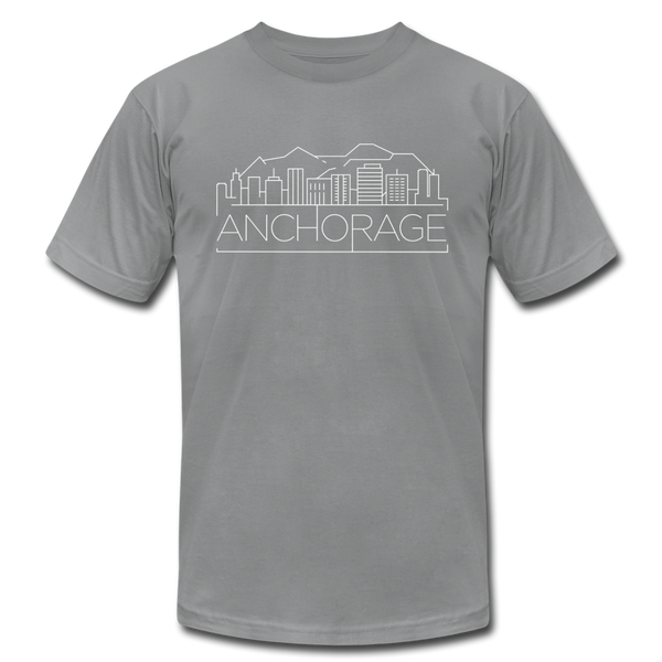 Anchorage, Alaska T-Shirt - Skyline Unisex Anchorage T Shirt - slate