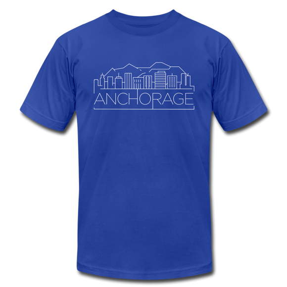 Anchorage, Alaska T-Shirt - Skyline Unisex Anchorage T Shirt - royal blue