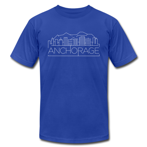 Anchorage, Alaska T-Shirt - Skyline Unisex Anchorage T Shirt - royal blue