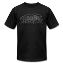Anchorage, Alaska T-Shirt - Skyline Unisex Anchorage T Shirt - black