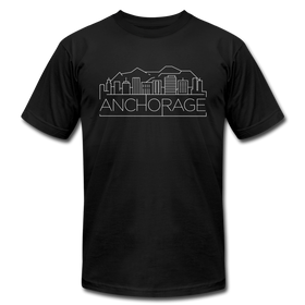 Anchorage, Alaska T-Shirt - Skyline Unisex Anchorage T Shirt - black
