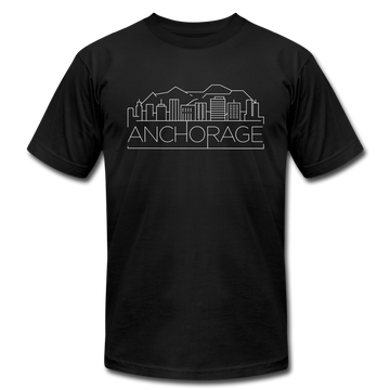 Anchorage, Alaska T-Shirt - Skyline Unisex Anchorage T Shirt - black