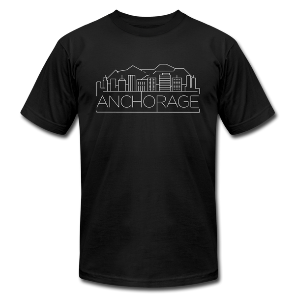 Anchorage, Alaska T-Shirt - Skyline Unisex Anchorage T Shirt - black