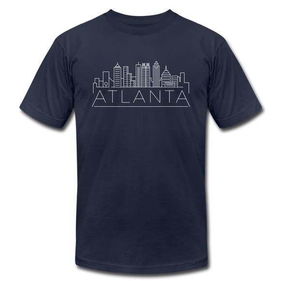 Atlanta, Georgia T-Shirt - Skyline Unisex Atlanta T Shirt - navy