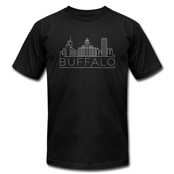 Buffalo, New York T-Shirt - Skyline Unisex Buffalo T Shirt - black