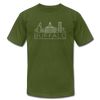 Buffalo, New York T-Shirt - Skyline Unisex Buffalo T Shirt - olive