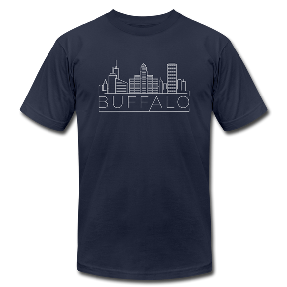 Buffalo, New York T-Shirt - Skyline Unisex Buffalo T Shirt - navy