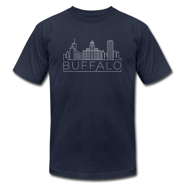 Buffalo, New York T-Shirt - Skyline Unisex Buffalo T Shirt - navy