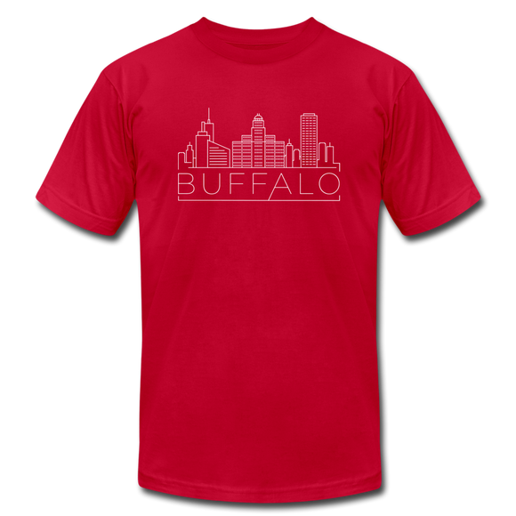 Buffalo, New York T-Shirt - Skyline Unisex Buffalo T Shirt - red