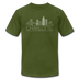 Charleston, South Carolina T-Shirt - Skyline Unisex Charleston T Shirt - olive