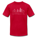 Charleston, South Carolina T-Shirt - Skyline Unisex Charleston T Shirt - red