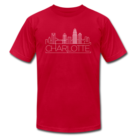 Charleston, South Carolina T-Shirt - Skyline Unisex Charleston T Shirt - red