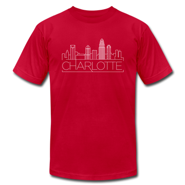 Charleston, South Carolina T-Shirt - Skyline Unisex Charleston T Shirt - red