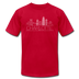 Charleston, South Carolina T-Shirt - Skyline Unisex Charleston T Shirt - red
