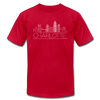 Charleston, South Carolina T-Shirt - Skyline Unisex Charleston T Shirt - red