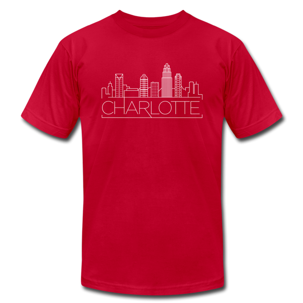 Charleston, South Carolina T-Shirt - Skyline Unisex Charleston T Shirt - red