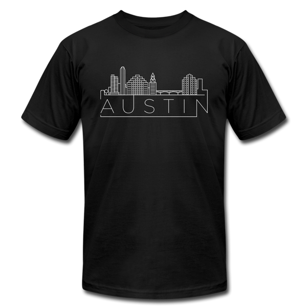 Austin, Texas T-Shirt - Skyline Unisex Austin T Shirt - black