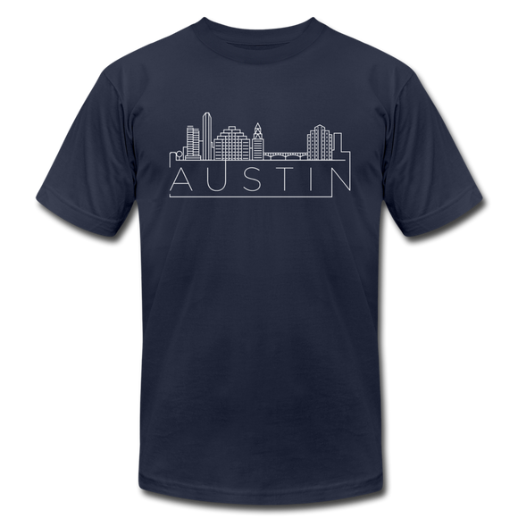 Austin, Texas T-Shirt - Skyline Unisex Austin T Shirt - navy