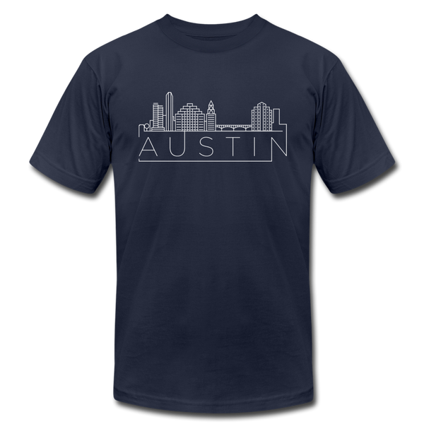 Austin, Texas T-Shirt - Skyline Unisex Austin T Shirt - navy