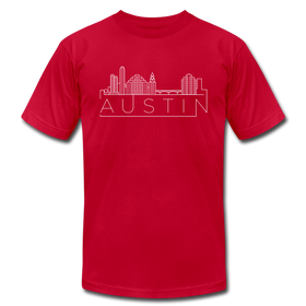 Austin, Texas T-Shirt - Skyline Unisex Austin T Shirt - red