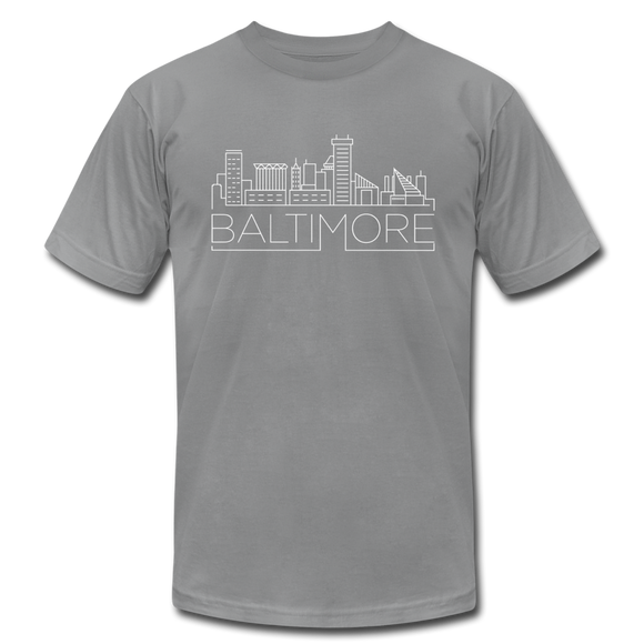 Baltimore, Maryland T-Shirt - Skyline Unisex Baltimore T Shirt - slate