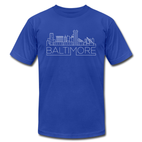 Baltimore, Maryland T-Shirt - Skyline Unisex Baltimore T Shirt - royal blue