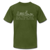 Baltimore, Maryland T-Shirt - Skyline Unisex Baltimore T Shirt - olive