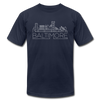 Baltimore, Maryland T-Shirt - Skyline Unisex Baltimore T Shirt - navy