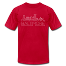Baltimore, Maryland T-Shirt - Skyline Unisex Baltimore T Shirt - red