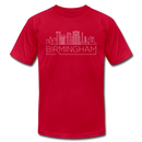Birmingham, Alabama T-Shirt - Skyline Unisex Birmingham T Shirt - red