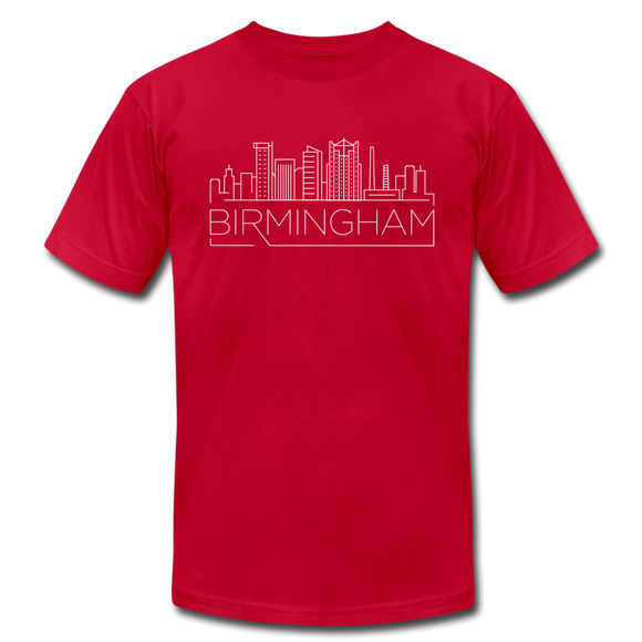Birmingham, Alabama T-Shirt - Skyline Unisex Birmingham T Shirt - red