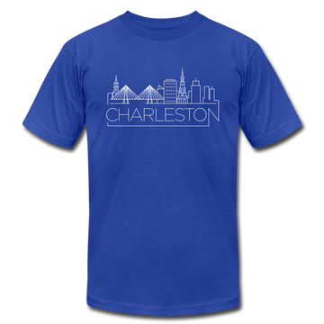 Charleston, South Carolina T-Shirt - Skyline Unisex Charleston T Shirt - royal blue