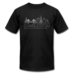 Charleston, South Carolina T-Shirt - Skyline Unisex Charleston T Shirt - black