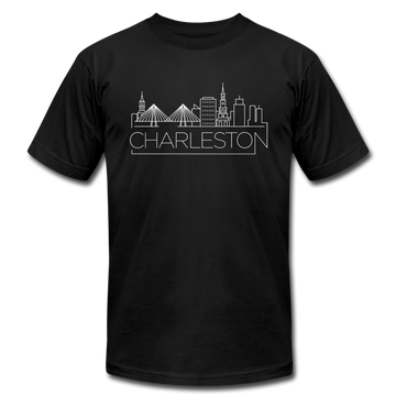 Charleston, South Carolina T-Shirt - Skyline Unisex Charleston T Shirt - black