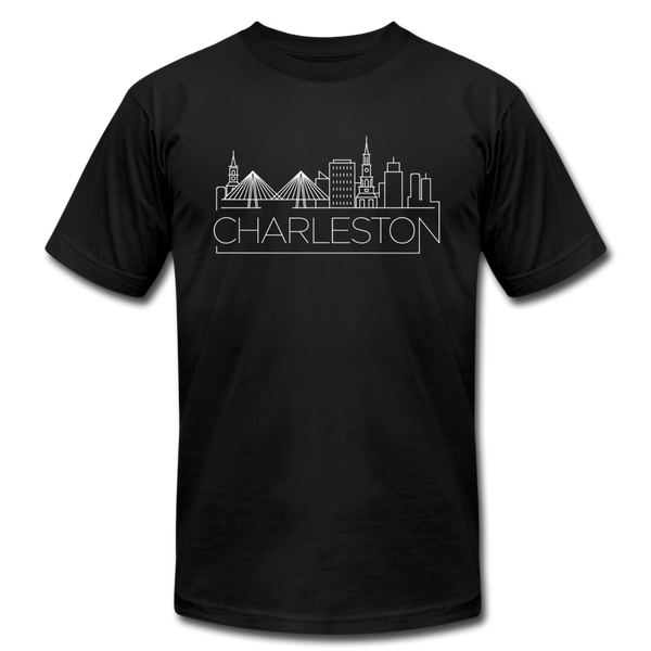 Charleston, South Carolina T-Shirt - Skyline Unisex Charleston T Shirt - black