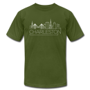 Charleston, South Carolina T-Shirt - Skyline Unisex Charleston T Shirt - olive