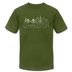 Charleston, South Carolina T-Shirt - Skyline Unisex Charleston T Shirt - olive
