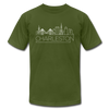 Charleston, South Carolina T-Shirt - Skyline Unisex Charleston T Shirt - olive