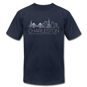 Charleston, South Carolina T-Shirt - Skyline Unisex Charleston T Shirt - navy