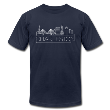 Charleston, South Carolina T-Shirt - Skyline Unisex Charleston T Shirt - navy