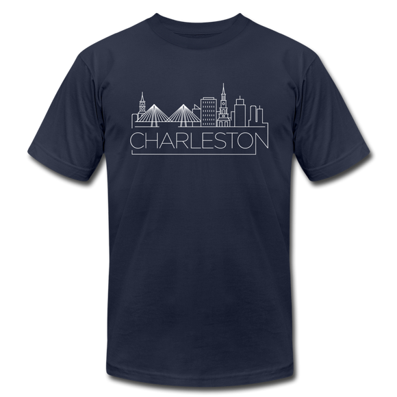 Charleston, South Carolina T-Shirt - Skyline Unisex Charleston T Shirt - navy