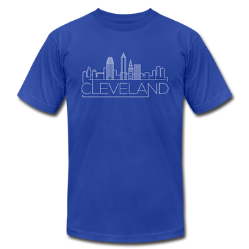 Cleveland, Ohio T-Shirt - Skyline Unisex Cleveland T Shirt - royal blue