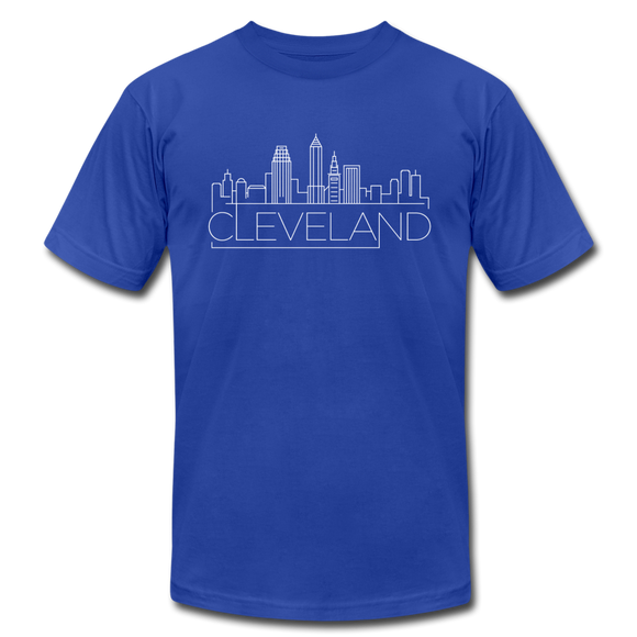 Cleveland, Ohio T-Shirt - Skyline Unisex Cleveland T Shirt - royal blue