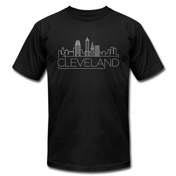 Cleveland, Ohio T-Shirt - Skyline Unisex Cleveland T Shirt - black