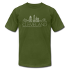 Cleveland, Ohio T-Shirt - Skyline Unisex Cleveland T Shirt - olive