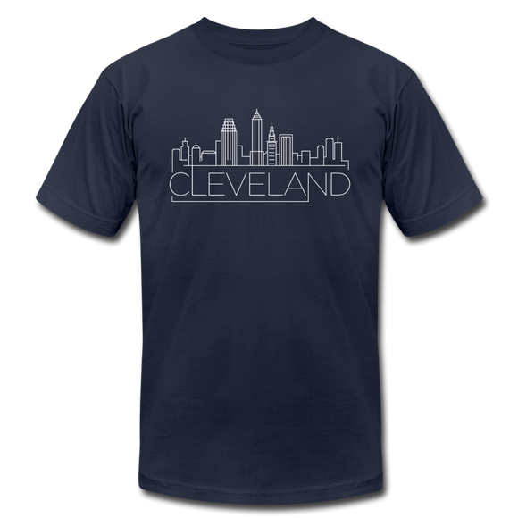 Cleveland, Ohio T-Shirt - Skyline Unisex Cleveland T Shirt - navy