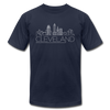 Cleveland, Ohio T-Shirt - Skyline Unisex Cleveland T Shirt - navy