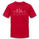Cleveland, Ohio T-Shirt - Skyline Unisex Cleveland T Shirt - red