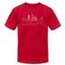 Cleveland, Ohio T-Shirt - Skyline Unisex Cleveland T Shirt - red