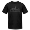 Fresno, California T-Shirt - Skyline Unisex Fresno T Shirt - black